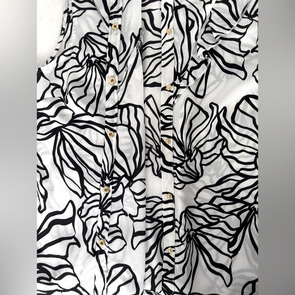 NWT Nine West Ruffle Sleeveless Blouse, Size XXL - Picture 9 of 13